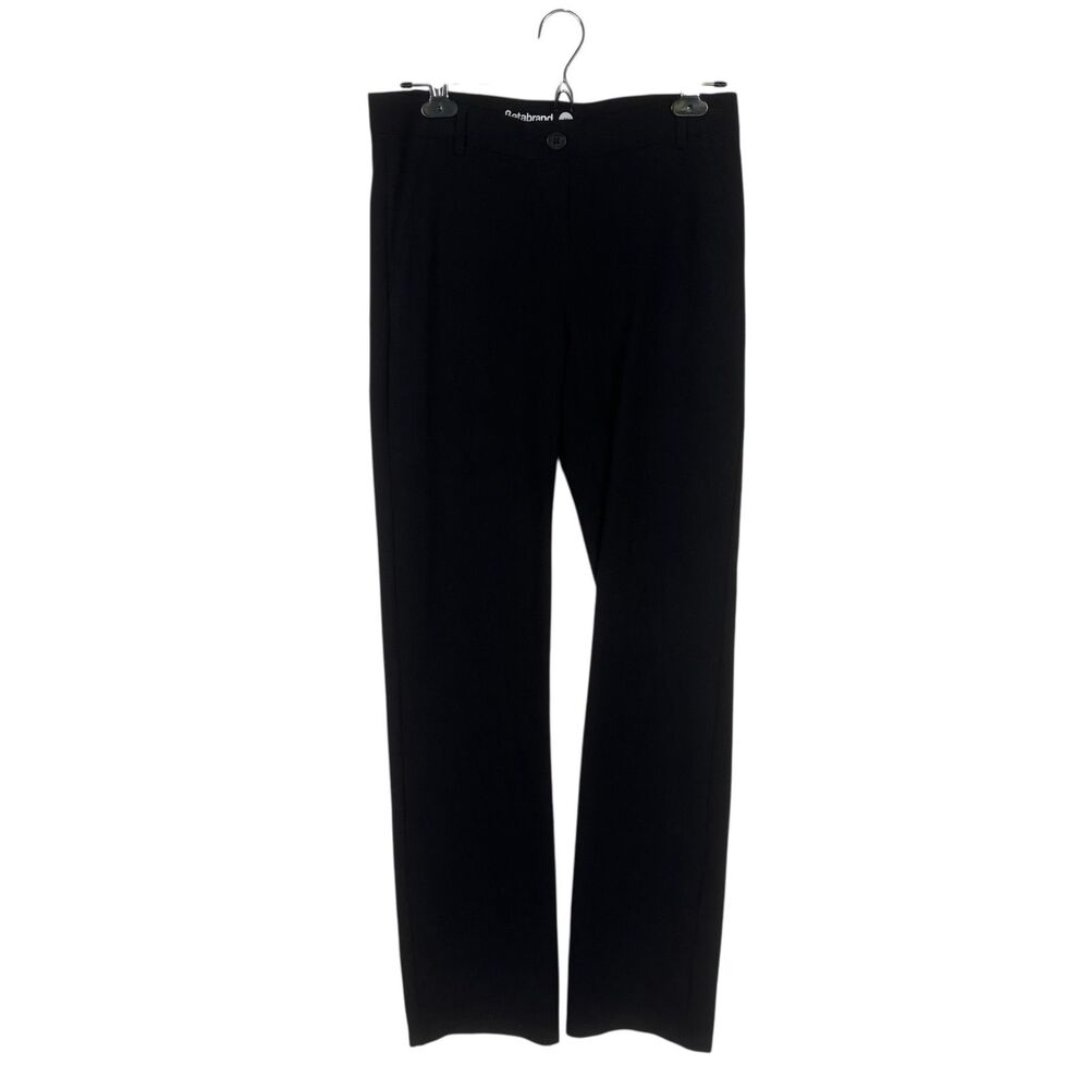 Betabrand Black Straight Leg Pull On Yoga Dress Pants Women’s Medium